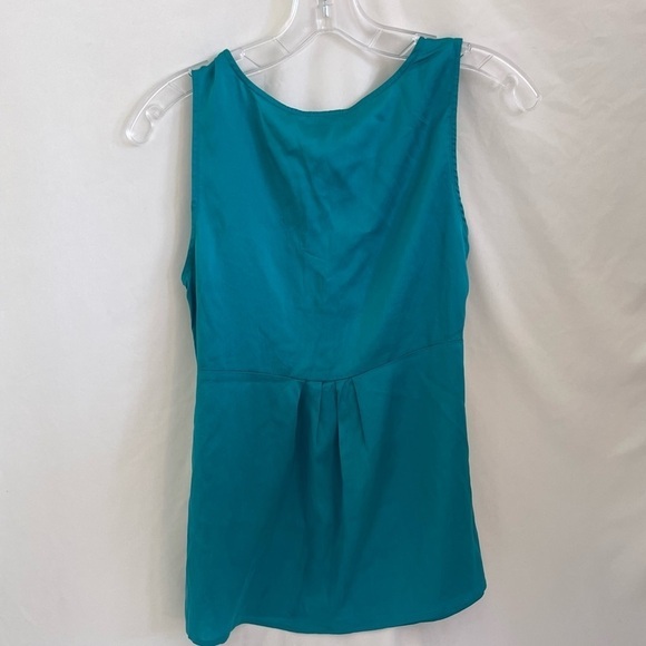Ann Taylor Factory Green V-Neck Sleeveless Blouse Women's Size 4 - Picture 12 of 14